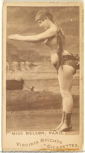 Miss Nelson, Paris, from the Actors and Actresses series (N45, Type 1) for Virginia Brights Cigarettes MET DP829948