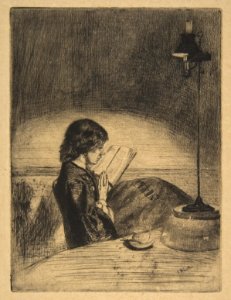 Reading by Lamplight MET DP813286