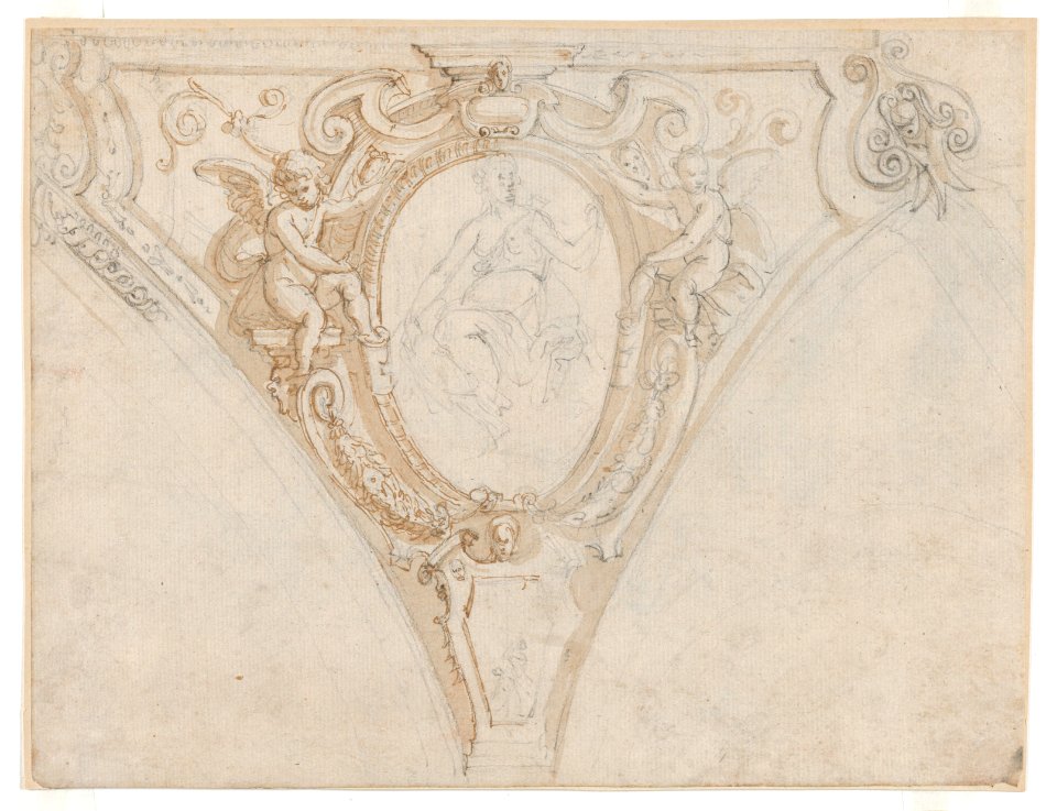 Studies for the trompe-l’oeil decorations of Palazzo Ducale (Palazzo Pitti), Florence MET DP870433