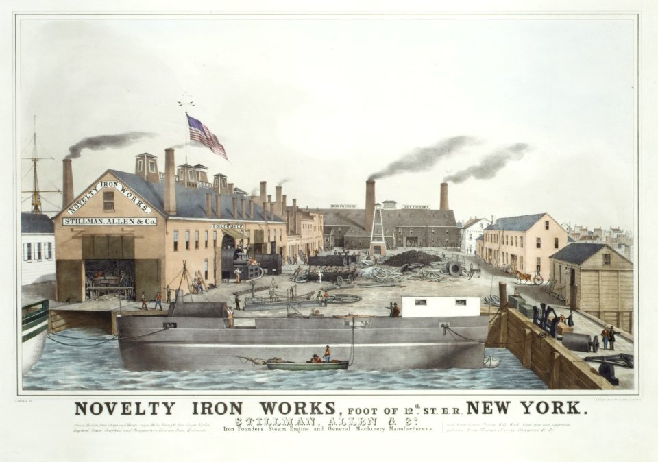 Novelty Iron works, Foot of 12th St. E.R. New York. Stillman, Allen & Co., Iron Founders, Steam Engine and General Machinery Manufacturers MET DR150