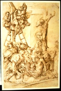 The Death of Saint Hilary; verso- Sketch of an Arm MET DR327