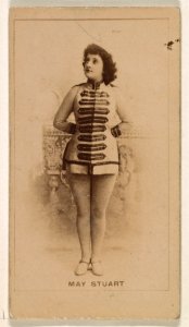 May Stuart, from the Actresses series (N245) issued by Kinney Brothers to promote Sweet Caporal Cigarettes MET DP859650
