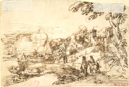 Rustic Scene (recto); Landscape (verso) MET DP802984