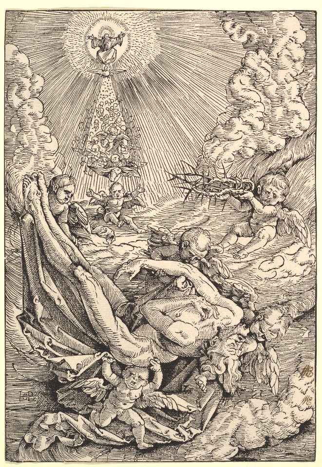 The Body of Christ Carried by Angels towards Heaven MET DP826533