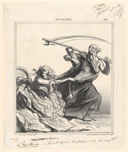 The clerical press- Not so quickly... December 15 will come soon enough!, from 'News of the day,' published in Le Charivari, December 5, 1866 MET DP877497