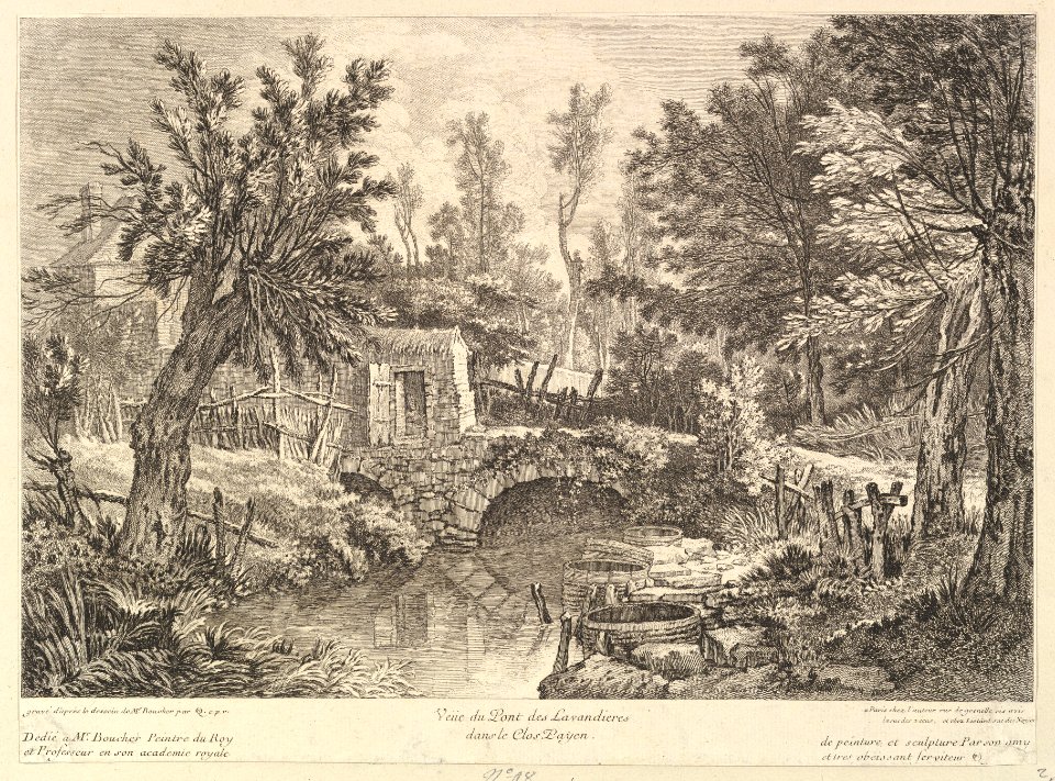 View of the Bridge of Washerwomen at the Peasant House MET DP825468