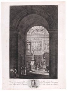 View of the Choir inside the church of the monastery of El Escorial Met DP890498