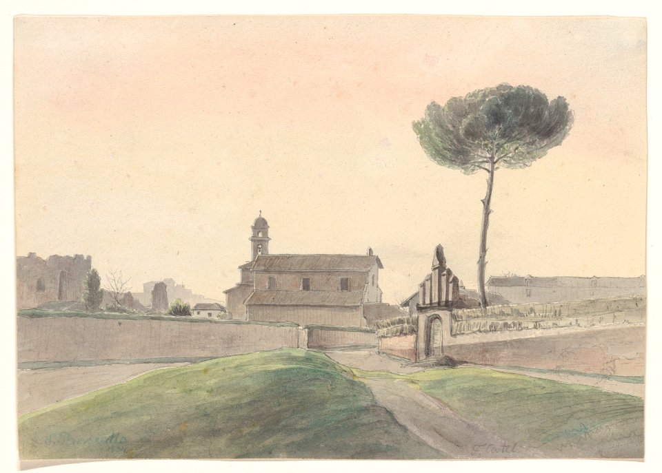 View of the Church of San Pancrazio, Rome, from the South MET DP860176