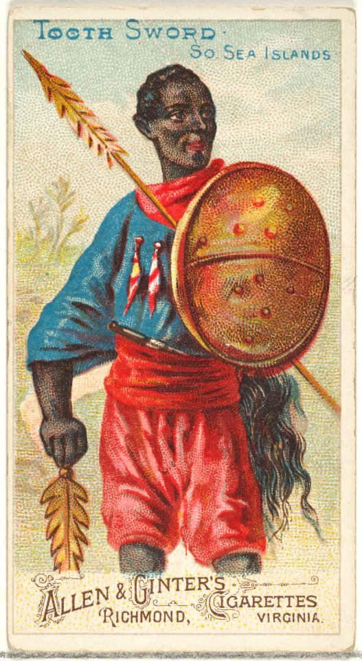 Tooth Sword, South Sea Islands, from the Arms of All Nations series (N3) for Allen & Ginter Cigarettes Brands MET DP828680