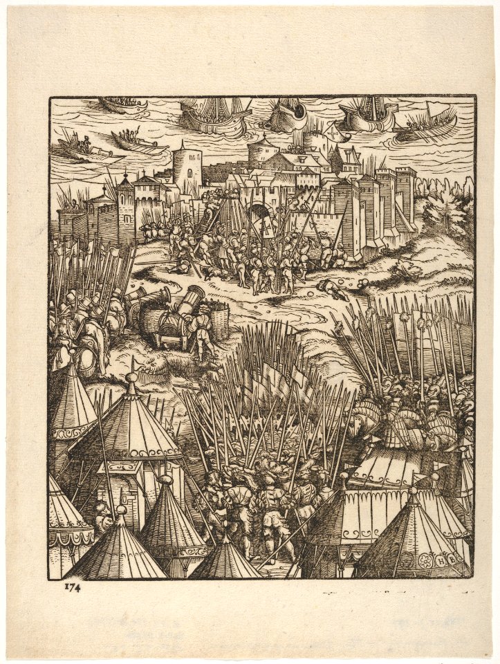 Storming of Moran, at the Shore, from Der Weisskunig MET DP834053
