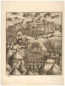Storming of Moran, at the Shore, from Der Weisskunig MET DP834053