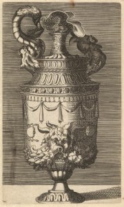 Vase with a Mask, Garlands and Two Crabs MET DP837473