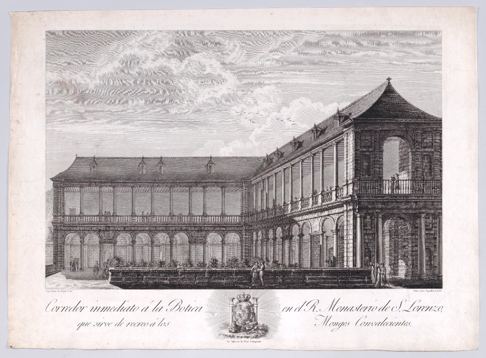 View of an interior corridor of the monastery of El Escorial Met DP890493