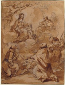 The Holy Family Appearing to St. Francis, St. Augustine, and St. Roch MET 1977.130
