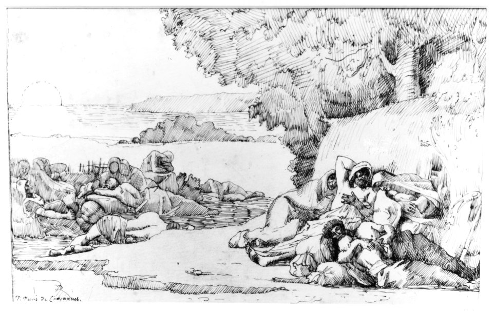 Sleep- sketch for the painting, now in the museum at Lille MET 7535