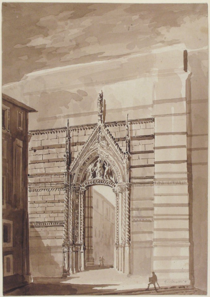 View of "Porta nel Duomo di Siena" MET 33.13b