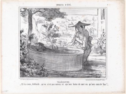 Villégiature, from Croquis d'Été, published in Le Charivari, August 22, 1856 MET DP876509