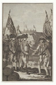 The Surrender of Earl Cornwallis (Lieutenant General of the British Army in North America) to General Washington & Count De Rochambeau, on the 19th of Octr. 1781 MET DP876919