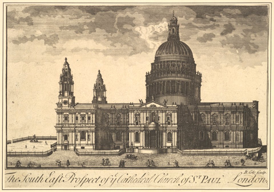 The South East Prospect of the Cathedral Church of St. Paul, London (Overton's Prospects) MET DP829228