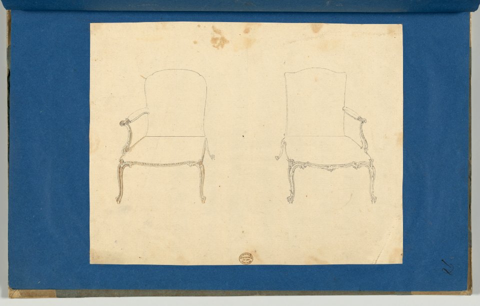 Two French Chairs, in Chippendale Drawings, Vol. I MET DP-14278-018