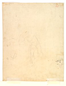 The Sword of Damocles; verso- Sketches of Man's Head and of a Figure with a Raised Arm MET DP824682