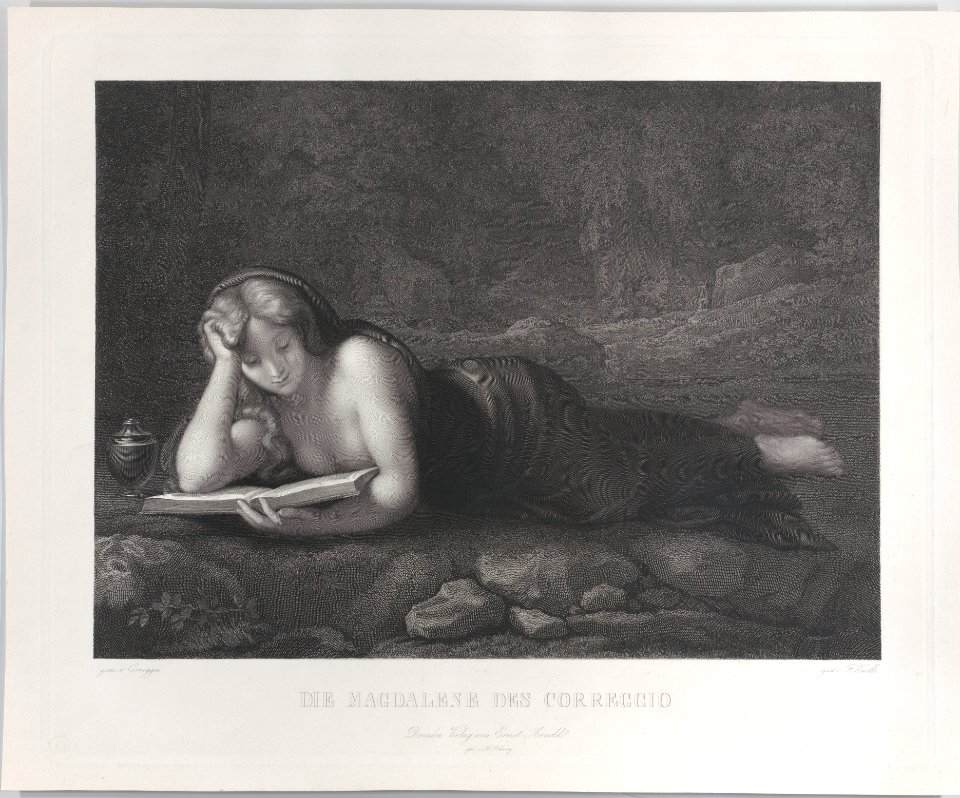 Mary Magdalene reading in the desert Met DP885704