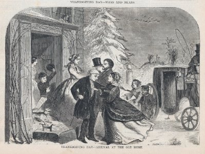 Thanksgiving Day – Arrival At the Old Home (Harper's Weekly, Vol. II) MET DP875140