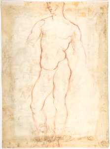 Two Women Annointing the Wounds of Saint Sebastian (recto); Study of a Nude Male Figure (verso) MET DP807996
