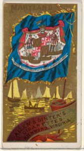 Maryland, from Flags of the States and Territories (N11) for Allen & Ginter Cigarettes Brands MET DP834545