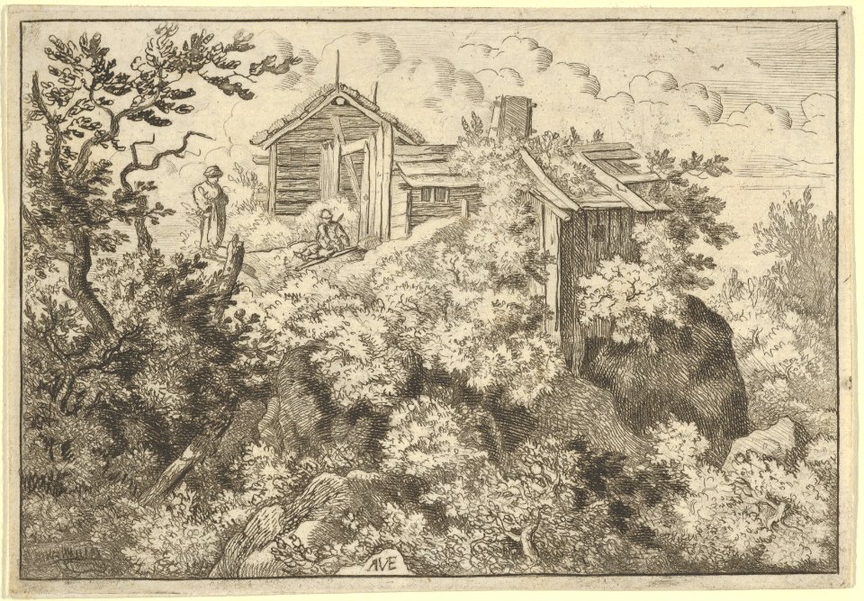 The Three Cottages on the Hill MET DP837597
