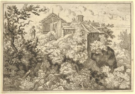 The Three Cottages on the Hill MET DP837597