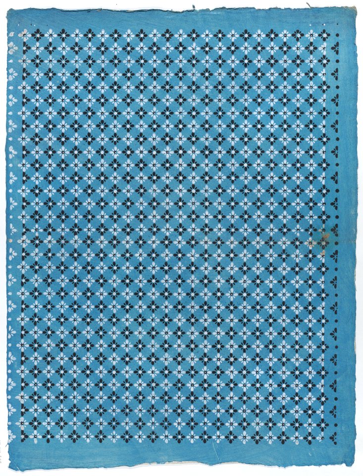 Sheet with overall black and white floral pattern Met DP886310