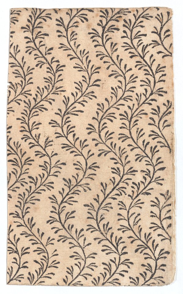 Sheet with overall curved vine pattern Met DP886630