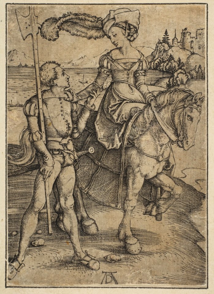 The Lady on Horseback and the Lansquenet MET DP815399