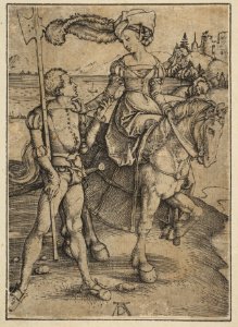 The Lady on Horseback and the Lansquenet MET DP815399