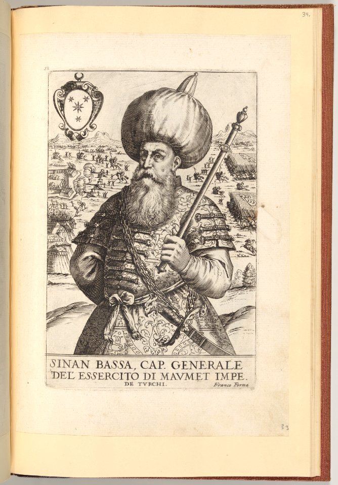 Sinan Bassa, from Effigie naturali dei maggior prencipi et piu valorosi capitani di questa eta con l'arme loro MET DP-12794-001
