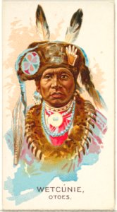 Wetcunie, Otoes, from the American Indian Chiefs series (N2) for Allen & Ginter Cigarettes Brands MET DP828019