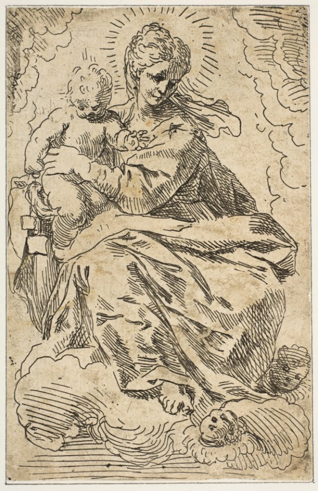 Madonna and Child on clouds MET DP815110