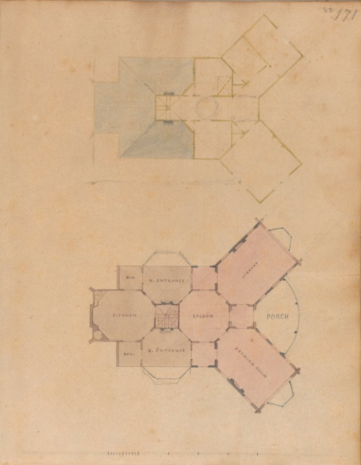 Two Plans for an Unidentified House MET DP167411