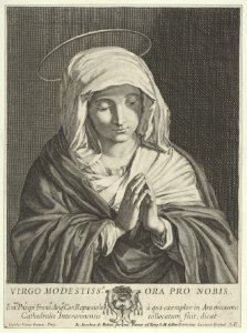 The Virgin in prayer looking down, after Reni MET DP841767