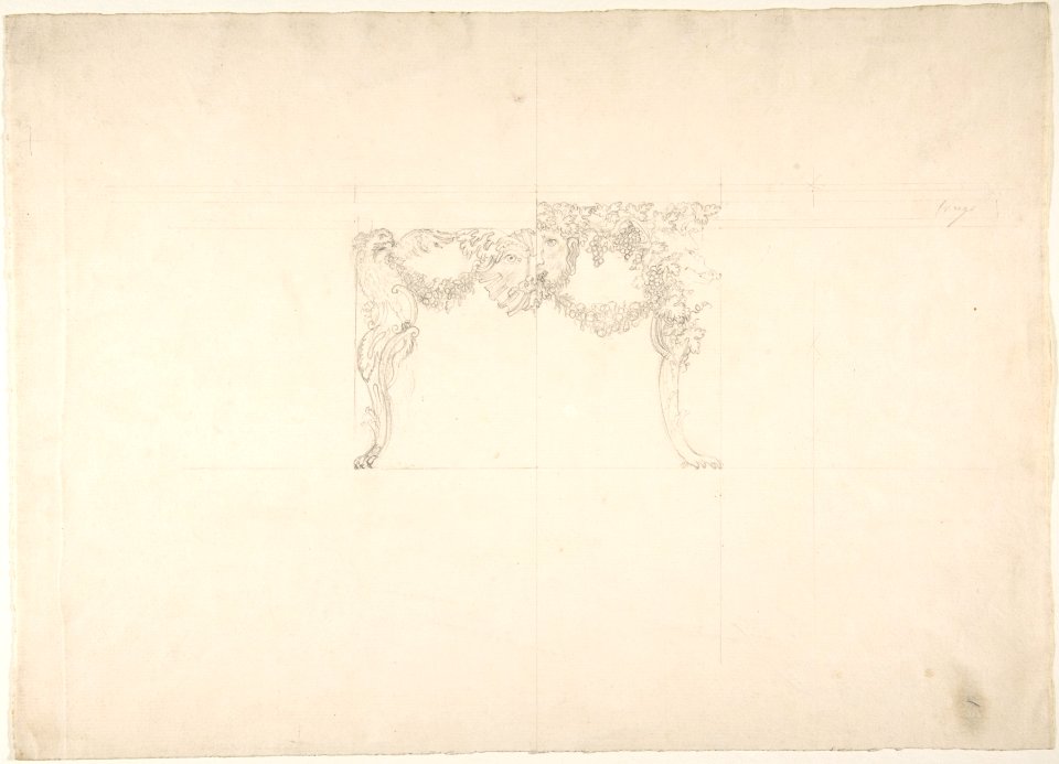 Table Design with Bacchus and Boar's Head, and Alternate Design MET DP806511