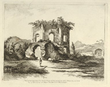 Vue d'un temple... dédié à Diane from Differentes vues dessiné d'après nature... dans les environs de Rome et de Naples MET DP842903
