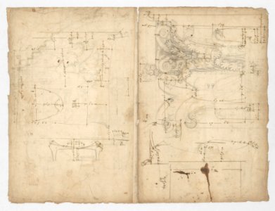 Pantheon, section (recto) Pantheon, capital, elevation; capital, details MET DP247618