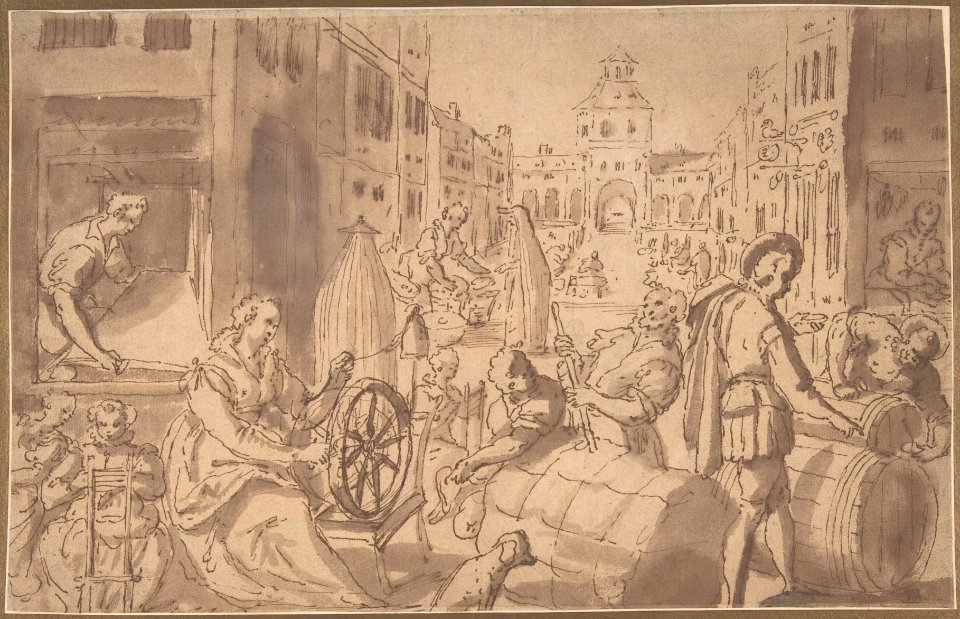 Market Scene MET DP801716