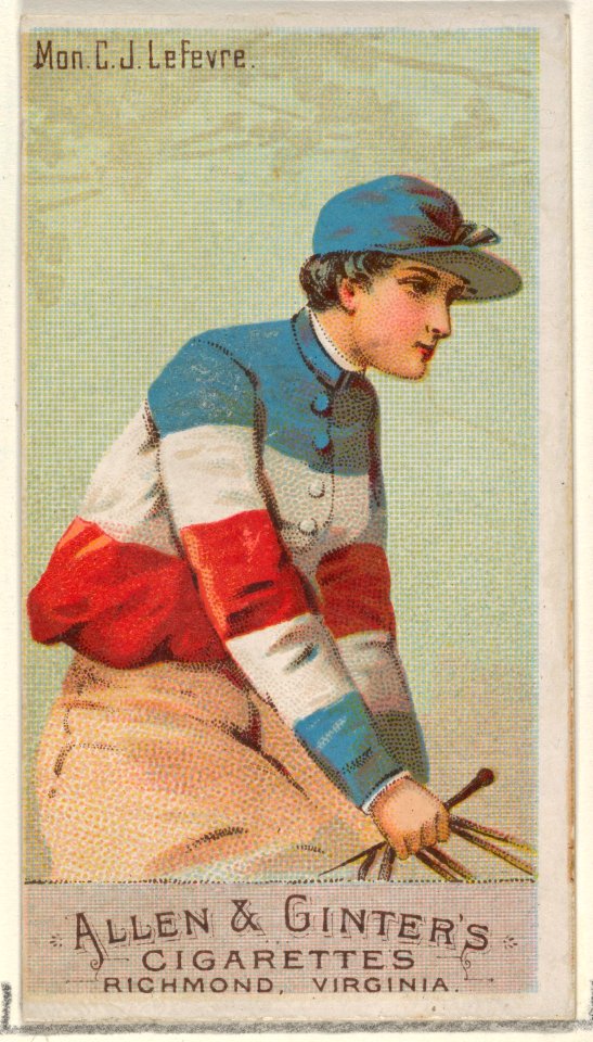 Mon. C.J. Lefevre, from the Racing Colors of the World series (N22a) for Allen & Ginter Cigarettes MET DP835174