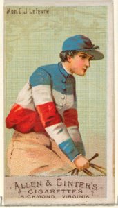 Mon. C.J. Lefevre, from the Racing Colors of the World series (N22a) for Allen & Ginter Cigarettes MET DP835174