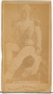 Mollie Powers, from the Actors and Actresses series (N45, Type 1) for Virginia Brights Cigarettes MET DP830358
