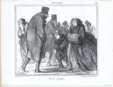 Paris Grippé, from Actualités, published in Le Charivari, January 15, 1858 MET DP876680
