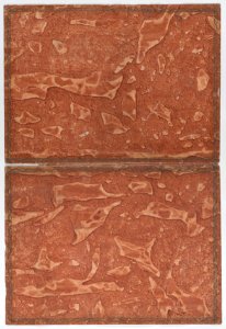 Orange brown paste paper book cover with border Met DP887088