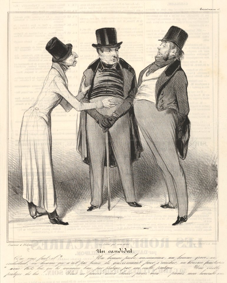 Un Candidat, plate 48 from the series Caricaturana, published in Le Charivari MET DP832861